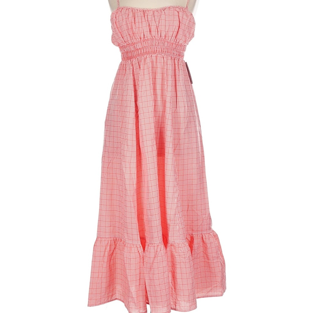NWT Max Studio large red Gingham Maxi Dress